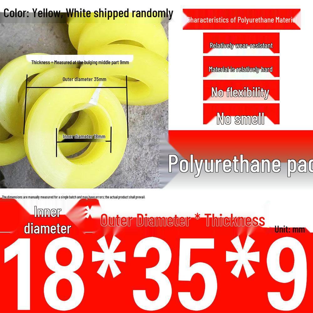 Polyurethane Shock-Absorbing Rubber Cushion with Backrest Pin and Elastic Sleeve