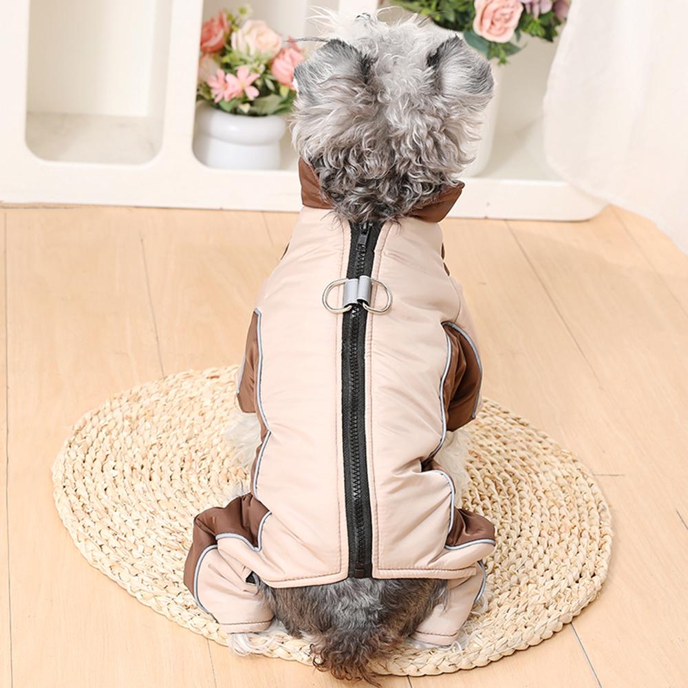Verdickte Hunde-Overalls Winter Winddicht Warme Welpenjacke Für Kleine Mittelgroße Hunde Mit D-Ring Elastizität Reflektierend Chihuahua Yorkshire Haustierkleidung
