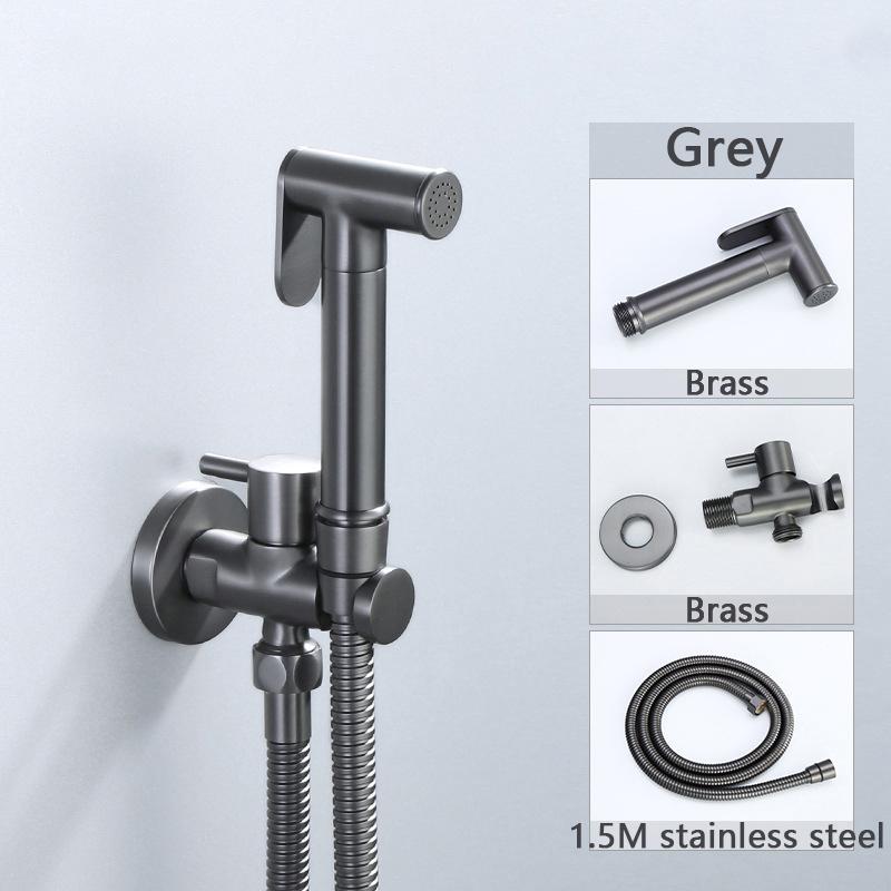 Brass Handheld Toilet bidet sprayer set Accessories Black Bidet Faucet for Bathroom sprayer shower head self cleaning White