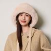 Knitted Hat Women's Autumn Winter Hemp Pattern Wool Collar Wool Hat Velvet Snow Hat