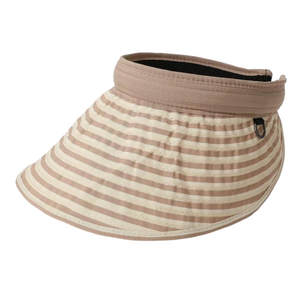 Foldable Stripe Empty Top Hat Wide Brim Striped Headband Fashion Sun Protection Cap Beach Holiday