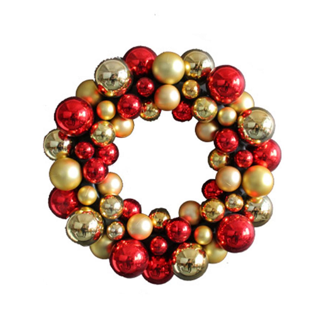 Ghirlanda a Palla di Natale 35cm Inverno Simulazione Palla Pendente Ornamento per Decorazioni Porta d'Ingresso Parete di Natale Forniture