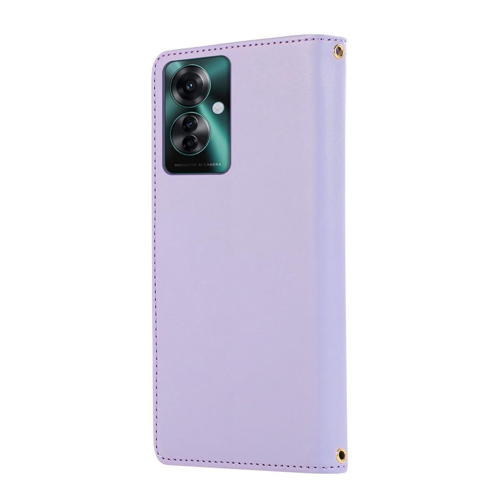 Crossbody Cards Solt Wallet Zipper Bag Leather Case For OPPO A79 A58 A78 A98 A53 A77 A57 A54 A55 Reno 12 Pro 11 F 10 Strap Cover