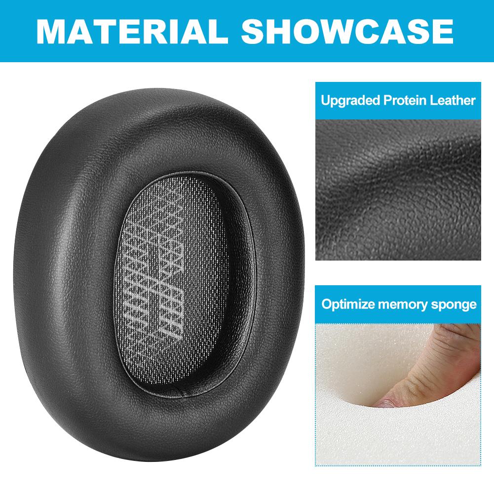 Earpads Replacement Memory Sponge Ear Cushion Protective Cover Ear Pads for JBL E65BTNC Duet NC LIVE650 660 BTNC