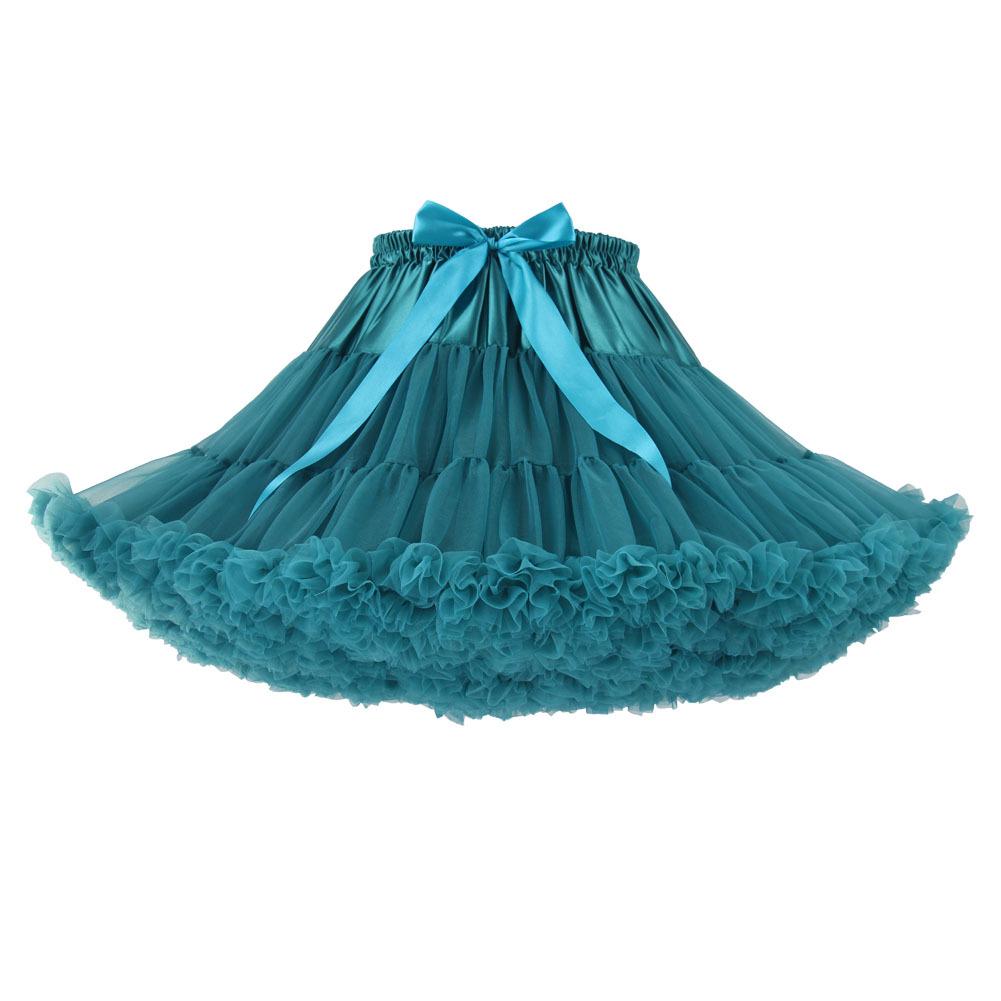 Weißer Erwachsenen Mesh Puffrock - Super Puffiger Halbkörper-Kostüm-Petticoat