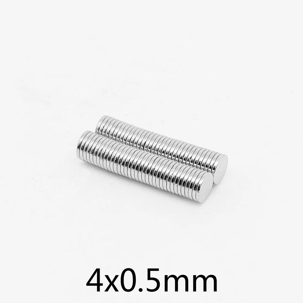 4x0.5 Mm Thin Neodymium Strong Magnet Permanent Small Round Magnet 4x0.5mm Powerful Magnetic Magnets Disc 4*0.5 Mm