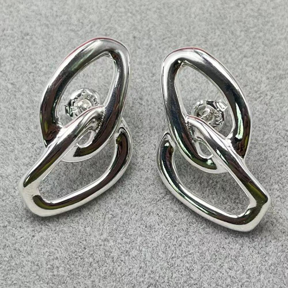 2026 New Hot Selling Fashionable Exquisite Luxury Irregular Earrings, Suitable for Casual Fashion Matching белый