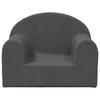 Children S Sofa Anthracite Soft Plush