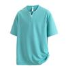 Contrast Color Stitching Small V-neck Short-sleeved T-shirt for Men Summer New Trendy Loose Casual T-shirt