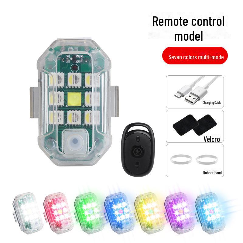 

Світлодіодні миготливі задні ліхтарі для електричних мотоциклів, велосипедів і автомобілів Remote control model, 1 light + remote control