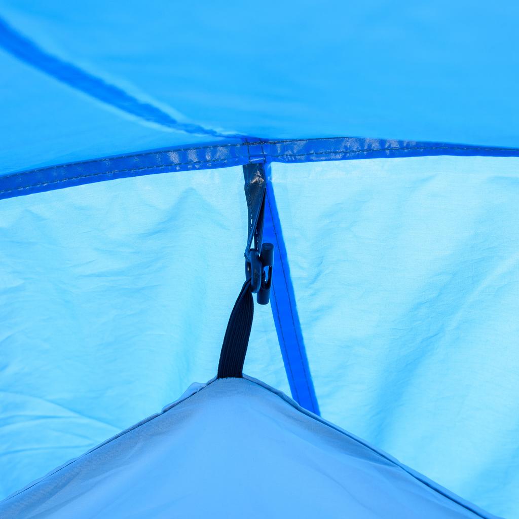 2 3 Man Tunnel Tent With Vestibule Weather Resistant Camping Tent With Air Vents For Fishing Hiking Light Blue And Grey