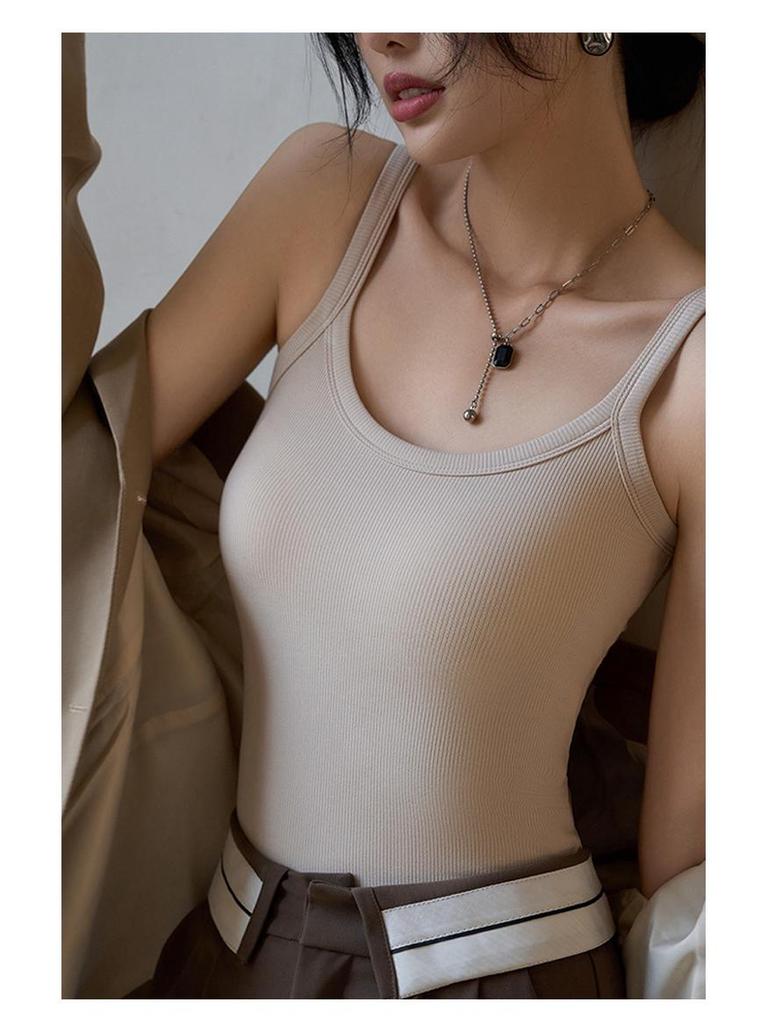 Damen Ärmelloses Anti-Expositions-Camisole-Top - Sommer Ober- und Unterbekleidung Basis, Seitliche Fettabdeckung