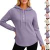 Dames Casual En Modieus Effen Kleur Korte Mouw Hoodie Met Lange Mouwen