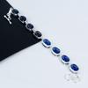 Blue Sapphire Gemstone Handmade 925 Sterling Silver Bracelet, Blue Sapphire Bracelet For Wife , Unisex Bracelet Party Gift For Her