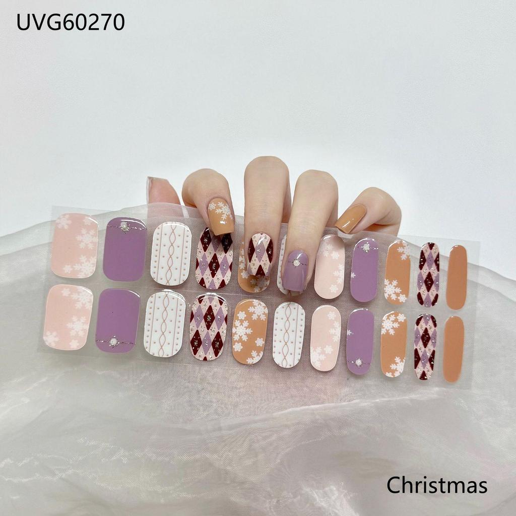 Transparent Nude UV Gel Nail Art Stickers: Semi-Cured, Semi-Baked Manicure Sheets