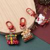 1Pc Cartoon Xmas Santa Claus Key Chain Resin Gingerbread Man Elk Snowman Pendant Bag Pendant Christmas Gifts Keychain