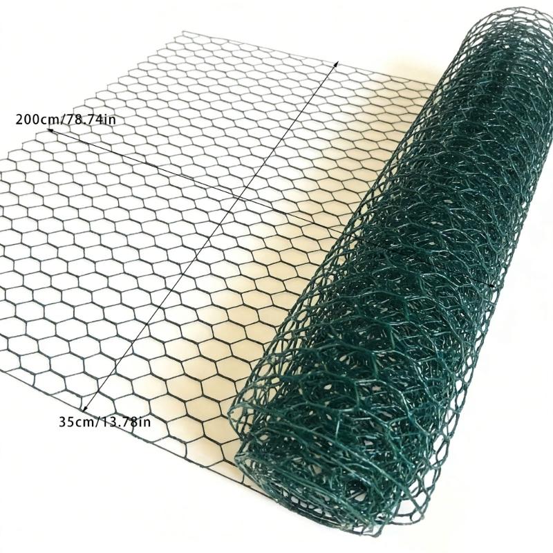 Lightweight Green Coated Galvanized Wire Mesh Flexible Cuttable for Easy DIY Plant Trellis & Vegetable Garden Protection