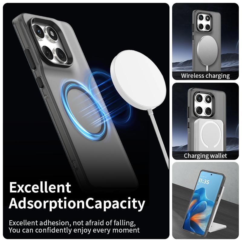 Magnetic Adsorption Wireless Charge Case For Motorola Edge 60 Transparent Phone Case Moto Edge 60 Case For Moto Edge 60 Fusion