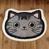 Soft Faux Wool Cartoon Cat Area Rug Non-Slip Absorbent Floor Mat Bedroom Living Room Bathroom