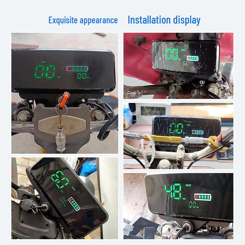 Waterproof LCD Bluetooth Dashboard for Electric Tricycle (48V/60V/72V) - Universal Sunscreen Model