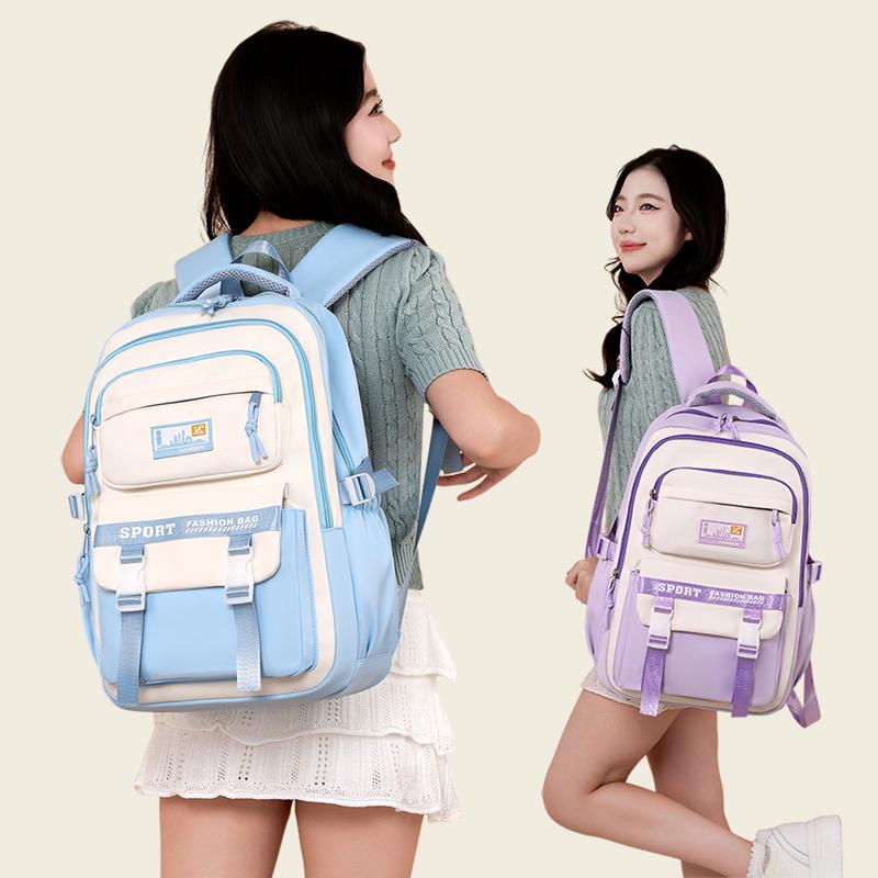 Lightweight Large Capacity Double Shoulder Backpack for Girls 2025 - Ideal for Middle and High School Students