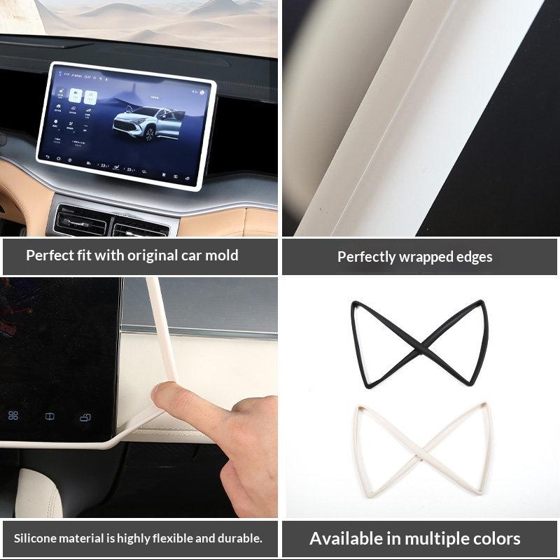 For BYD Song L DM-i Screen Silicone Protective Cover Navigation Center Console Display Protective Cover Framework Car Interior