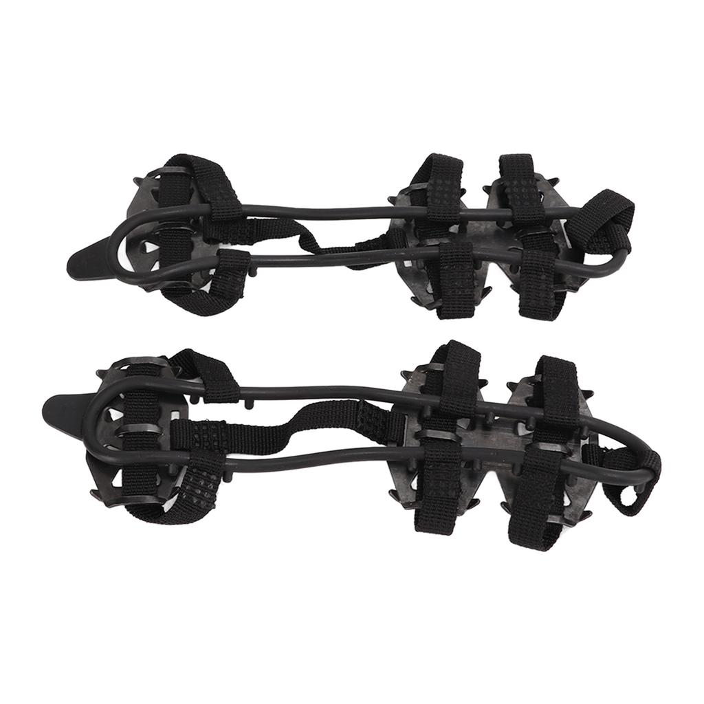 1 Pair 24 Teeth Climbing Crampons Stainless Steel Antiskid Outdoor Snow Ice Shoe Covers