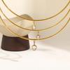 European Style Stainless Steel Diamond Choker Necklace - High-End Temperament for Women