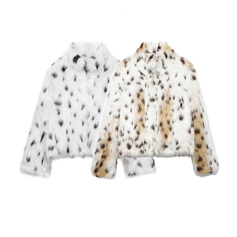 Kaslead New Arrival Women's Clothing Fashion Style Stylish Simple and Versatile Artificial Fur Effect Outwear 4360241