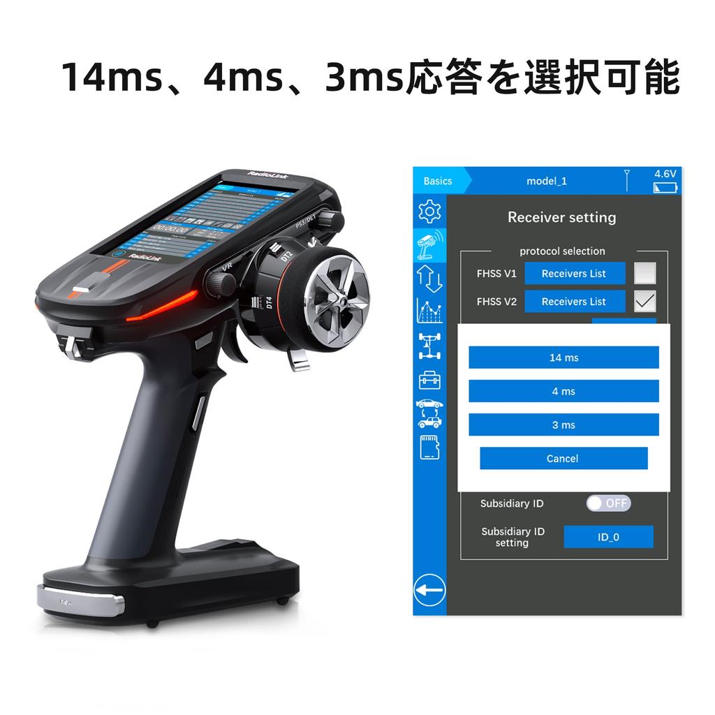 Radiolink R8FG 2.4Ghz V2.1 3ms Latency 8-Channel Gyro Receiver with Voltage Telemetry, Waterproof RX for RC Crawler Car Boat Radio Controller,