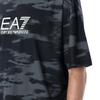 Emporio Armani EA7 Stretch Locker Geschnitten Kurzarm Rundhals All Over Print T-Shirt Herren Oberteile Schwarz 7M000067-AF13802-FC006