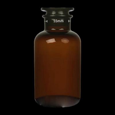 Wide-Mouth Amber Glass Reagent Bottle