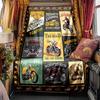 Motorcycle Flames Personalized Name Blanket Personalized Name Soft Comfortable Stylish Blanket Car Blanket Perfect For Travel Camping Outdoor Home