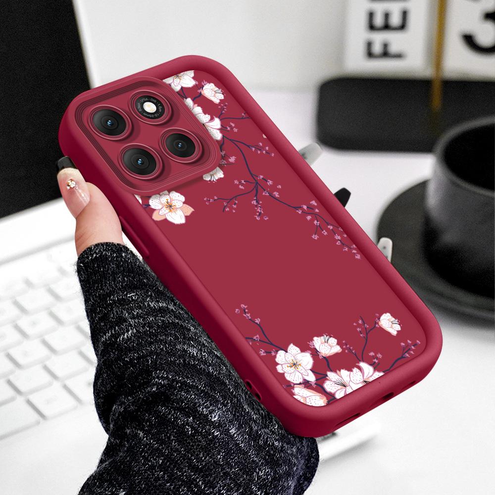 Spring Flowers Phone Case For Motorola G86 G85 G84 G75 G60 G56 G54 G53 G52 G35 G34 G32 G30 G24 G22 G15 4G 5G Staircase Soft Cove