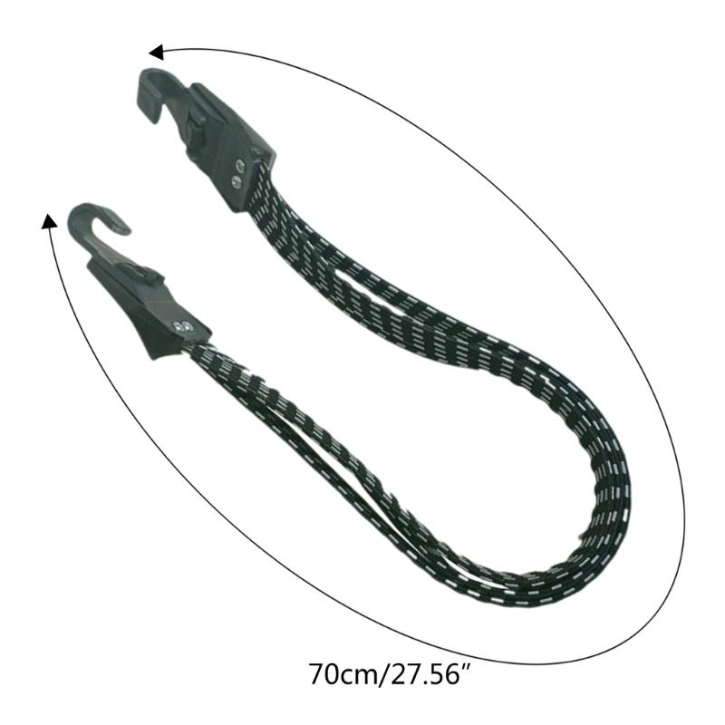 4 szt. Rowery Rowerowe liny bungee 3 w 1 Pasek Lina Elastyczna z dwoma plastikowymi kapturami Pasek mocujący rowery 70 cm/27,55''