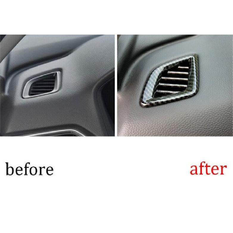 For Honda Accord 2018- Carbon ABS Front Dash AC L&R Air Outlet Vent Covers
