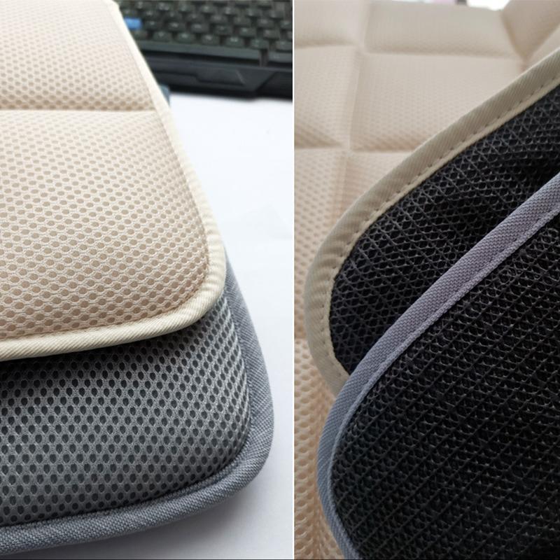Mesh Bamboo Charcoal Breathable Car Seat Cover Protector Mat 45cm Square Cushion Home Office Chair Pad Anti-slip Seat