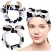 Washing Face Headband Autumn Winter Women Cow Spa Makeup Adjustable Elastic Head Band Hair