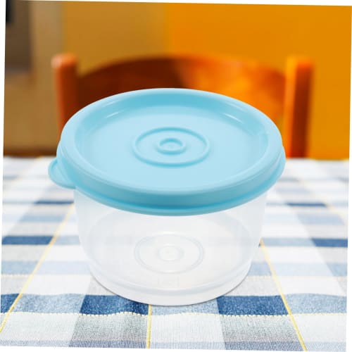 IWOWHERO 12-Piece Round Plastic Food Storage Containers with Lids, Refrigerator and Freezer Safe, Compact Storage, Reusable Snack Storage Boxes