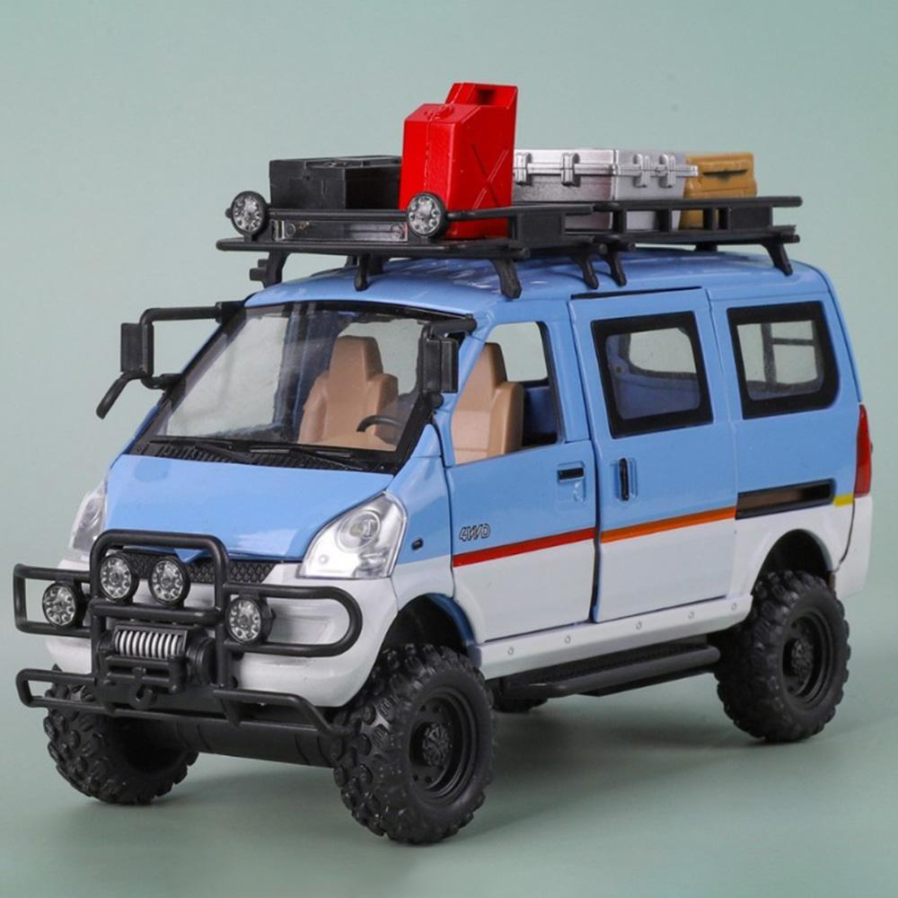 1:24er Maßstab WULING MINIEV Spielzeugmodellauto Metallkarosserie Sound Licht Pull-Back Simulation Geländewagen Modelle Kinderspielzeug Geschenke