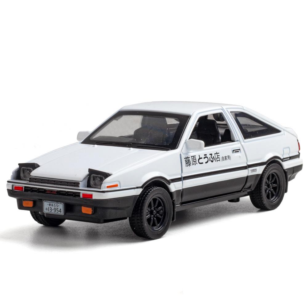 1:32 Toyota AE86 Sports Car Alloy Model Miniature Car Toy Diecast Metal Sound Light Vehicles for Child Birthday Gift