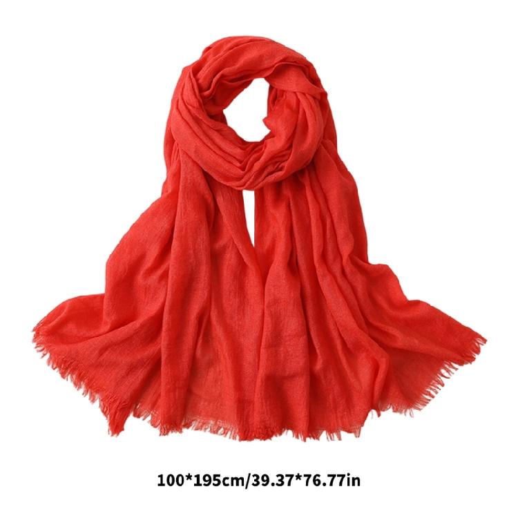 Sun Protective Scarf Outdoor Summer Wear Capelet Shawl Lightweight Cotton Linen Fabric Head Cover Travel Essential