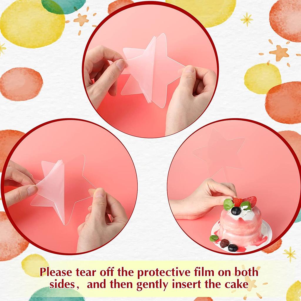 15pcs DIY Cake Tool Birthday Acrylic Cake Topper Blank No Texts Acrylic Board For Baking Wedding Cake Decorations Tool Indicator