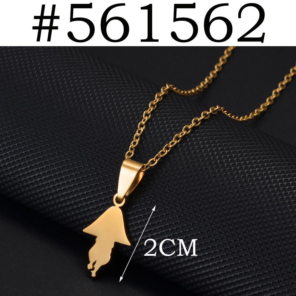 

Anniyo Spain La palma Islands Map Pendant Neckalces For Women Girls Stainless Steel Ethnic Jewelry #513862 45cm or 17.7 Inches