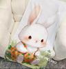Cartoon Carrot Bunny Beach Towel Patterned Sunscreen And Windproof Suitable For Swimming Pool Camping Travel Blanket