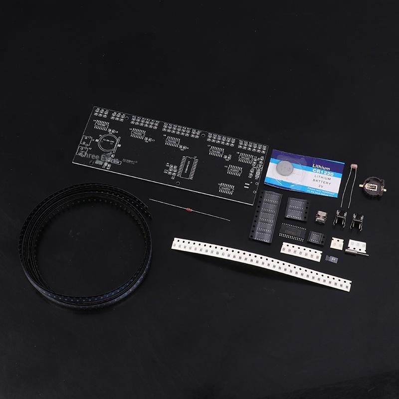 Led Dot Matrix Digital Clock Kit With Auto Brightness Time Temperature Soldering Practice Kit Diy Electronics Project