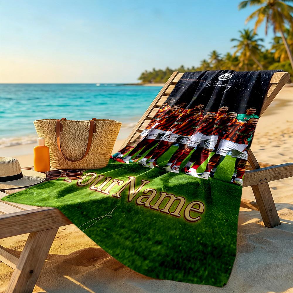Galatasaray Personalized Name Beach Towel Soft Durable Quick-Dry Portable for SwimmingBeachCamping Travel Beach AccessoriesGym