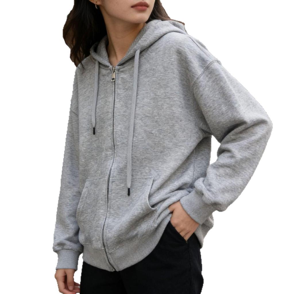Women's Trendy Casual Zipper Hooded Cardigan for Autumn/Winter