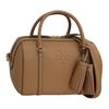 Tory Burch Logo Zipper Closure Leather Shoulder Crossbody Handbag Small Women Handbags Camel 141955-221