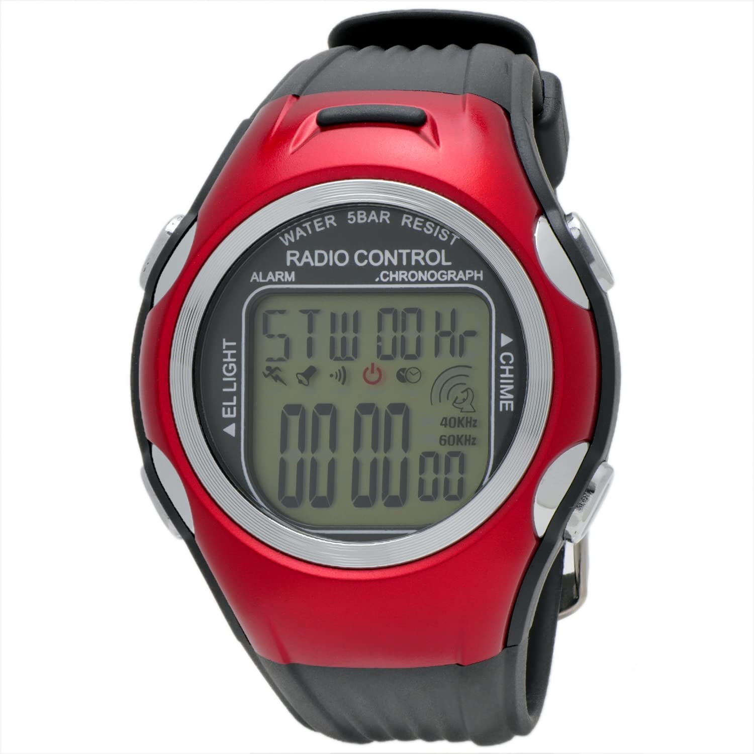 

[Clefer] TE-D254-RD Мужские цифровые часы, Радиоуправляемые, Уретановый ремешок, Черные